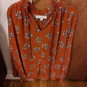 Loft Floral Blouse in Size M